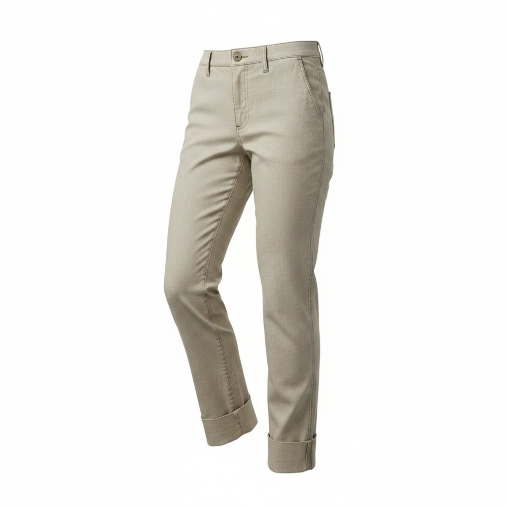 Madewell The Dean Easy Straight Pant Women 31 Beige Casual Cotton Linen Blend